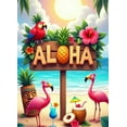 thumbnail image 3 of Hibiscus Flower Tropical Banner Pineapple Luau Decor Colorful Flamingo Beach Party for Summer Celebration Outdoor Event Vacations, 3 of 6