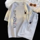 thumbnail image 2 of Traje de marca de verano para hombre, conjunto deportivo informal de lujo a la moda, cuello redondo, pantalones cortos sueltos de manga corta, conjunto de chándal de dos piezas con diseño de gofre, 2 of 5