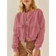 thumbnail image 4 of Chaqueta de Mujer para Otoño/Invierno, Larga, Cuello Alto, con Bolsillo Lateral. Color Melocotón XL, 4 of 8