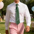 thumbnail image 6 of Boys Celestial Star And Moon Chain Tie Kids Necktie Green Ties for Boy Formal Neck Strap Youth Tie for Kids Party School, 6 of 7