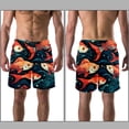 thumbnail image 3 of luoweisi Men's Beach Shorts Quick Dry Swim Trunks with Mesh Lining Fish L, 3 of 5