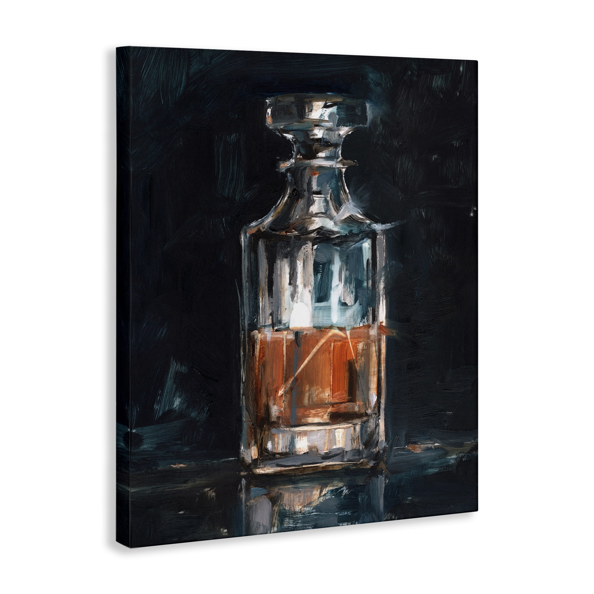 Stupell Industries Bar Whiskey Decanter Food & Beverage Painting Gallery Wrapped Canvas Art Print Wall Art, 36 x 48