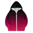 thumbnail image 3 of Ashirexll Zip Up Hoodie Girls Hoodies Pullover 4-15 Years Childrens Gradient Print Casual Sports Hooded Long Sleeved Sweatshirt Top, 3 of 4