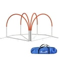 thumbnail image 1 of PawHut 4 Pieces Dog Agility Training Equipment with Weave Poles, Orange, 1 of 9
