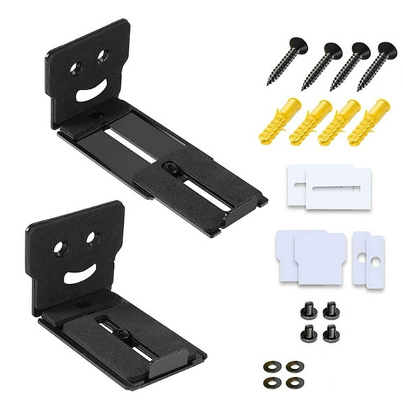 2pcs Elegant Speaker Wall Mount Bracket for Secure Center Channel Installation