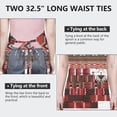 thumbnail image 6 of Red Boho Tribal Diamonds and Rectangles Apron-Garden Aprons for Women with Pockets-Cotton Linen Waterproof Kitchen Cooking Gardening Aprons Adjustable for Kitchen,Cooking,BBQ and Salon 33x27 Inch, 6 of 7