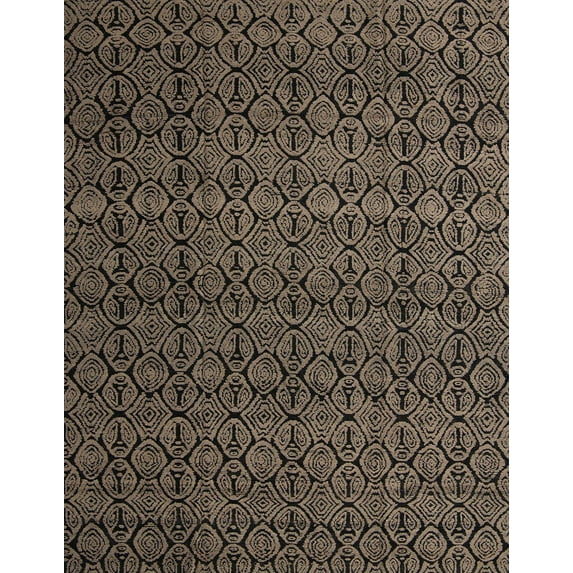 Ahgly Company Machine Washable Indoor Rectangle Abstract Dark Almond Brown Area Rugs, 3' x 5'