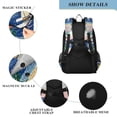 thumbnail image 4 of FORMRS Unisex School Backpack 17" Student Travel Bag with Laptop Compartment, Colorful Seaside, 4 of 7