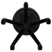 Flash Furniture Baker Black Adjustable Doctors Stool on Wheels with Ergonomic Molded Seat