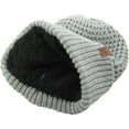 thumbnail image 6 of Waffle Knit Beanie Sherpa Lining Skull Cap Cuffed Ski Winter Hat, 6 of 7