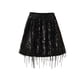 thumbnail image 5 of Falda de lentejuelas para niña, vestido midi con cintura elástica para niñas grandes y medianas, vestido con flecos para espectáculos festivos, vestido de poliéster para niña., 5 of 5