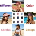 thumbnail image 4 of Minzimin Washed Distressed Sun Visor Hat Unisex Cotton Ball Cap Empty Top Baseball Sun Cap, 4 of 9