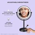thumbnail image 2 of Espejo de maquillaje Conair, con luz LED, con aumento de 1x/10x, 2 of 6