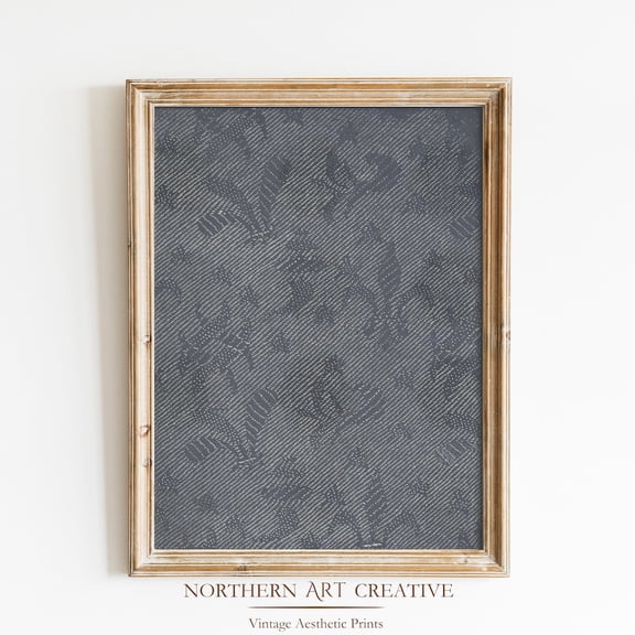 Blue Textile Wall Art Vintage French Tapestry Print Rug Pattern Wall Decor Vintage Textile Wall Art Antique Tapestry Print Home Decor #2357, Unframed Poster Size 8x12