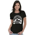 thumbnail image 3 of Dont Shop Adopt Cat Dog Pet Owner Womens Slim Fit Graphic Tee Brisco Brands S, 3 of 5
