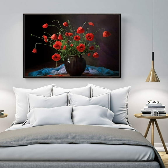 wall26 Floating Framed Canvas Wall Art for Living Room, Bedroom Still Life Canvas Prints for Home Decoration Ready to Hang - 16x24 inches