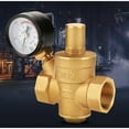 thumbnail image 4 of Brass Adjustable Water Pressure Regulator, Wide Application Pressure Reducer Valve with Gauge Meter for Various Plumbing Systems (DN20), 4 of 5