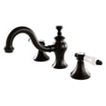 thumbnail image 4 of Kingston Brass KS7168BPL Vintage Widespread Lavatory Faucet with Brass Vintage Pop-Up Drain, Satin Nickel, 4 of 4