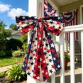 thumbnail image 3 of Oversized Fabric Bow Hanging Ornaments in Patriotic Hues, Eye-Catching Party Decor Pendants for 4Th Of July, Indoor Entryways, Venue Setup and Independence Day Festive Scene Arrangement,, 3 of 6