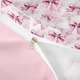 thumbnail image 4 of Erosebridal Pink Bow Twin Bedding For Bowtie Girl,Vintage Flower Floral Duvet Cover Set,Dreamy Princess Style Bows 2-Piece,No Comforter,Reversible, 4 of 6