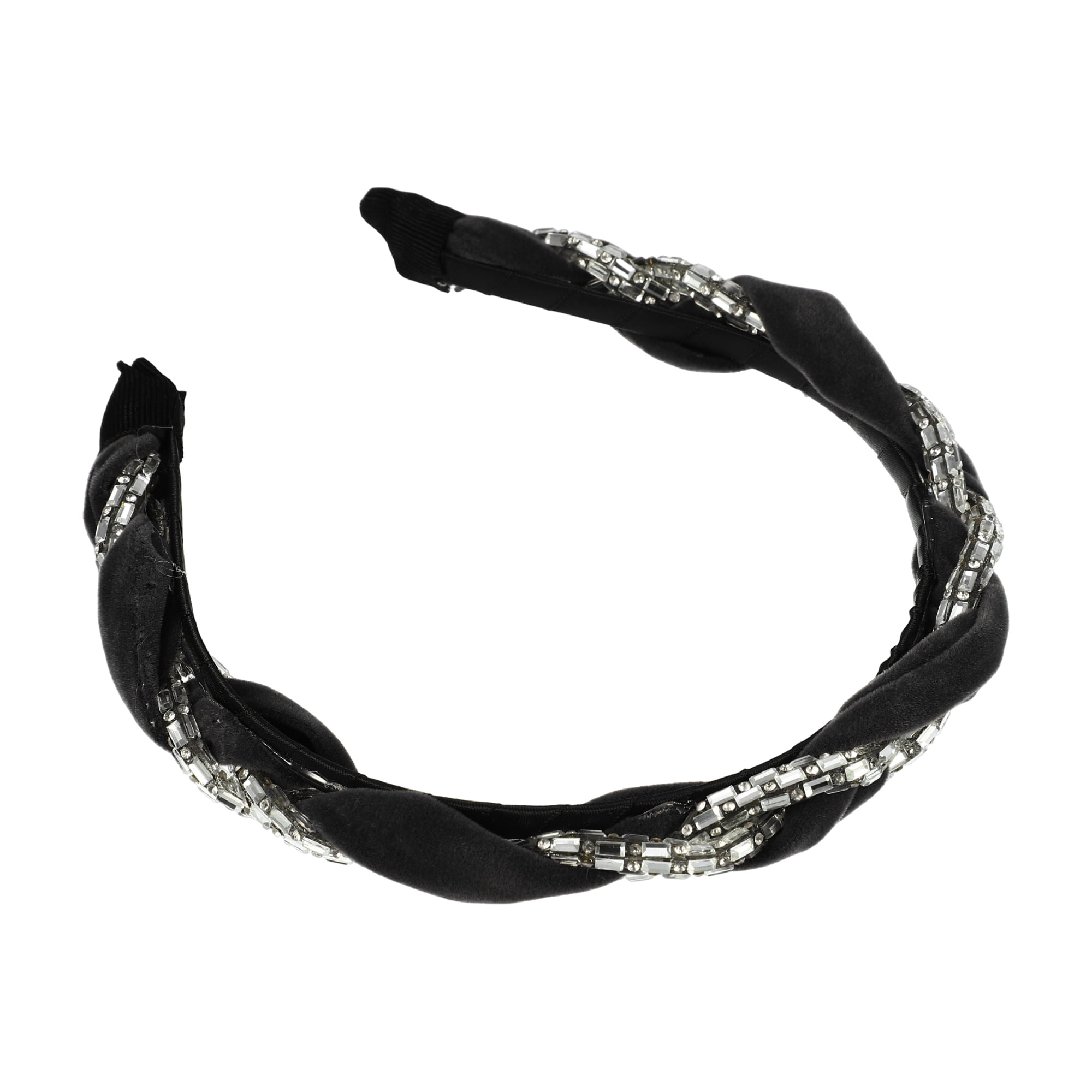 Unique Bargains Women Knotted Headbands Black