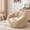 Khaki, variant on Cat-Paw-Shaped Bean Bag Chair, Extra-Large Faux Fur Sofa with Premium, Ultra-Soft Faux Fur, Comfortable Single-Person Reading and Relaxation Chair-Ideal Furniture,Pink