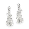 thumbnail image 1 of 925 Sterling Silver Snowmen Post Drop Dangle Earrings Holiday, 1 of 6