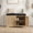 Oak, variant on 32" Double Door Storage Seating Bench, Sitting Bench Thick Cushioned Top, Bench For Bedroom Scratch Resistant Surface for hallway entry closet space, Walnut