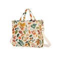 thumbnail image 7 of FORMRS Womens Corduroy Tote Bag Crossbody Shoulder Handbag with Pocket, Beige Retro Leaves, 7 of 7