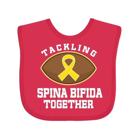 Inktastic Spina Bifida Awareness Ribbon Boys or Girls Baby Bib