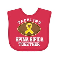 Inktastic Spina Bifida Awareness Ribbon Boys or Girls Baby Bib