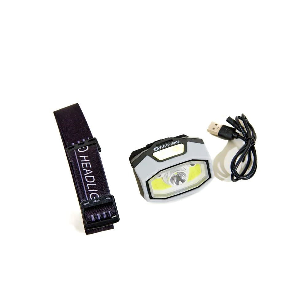 Securis Usb Rechargeable Battery-Powered Front Mounted Led Headlamp