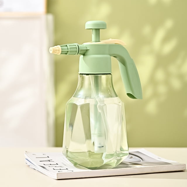 Botella pulverizadora a presión de 2 litros, regadera de alta presión con boquilla ajustable, pulverizador de niebla atomizadora para interiores y exteriores, jardín, limpieza del hogar, peluquería,
