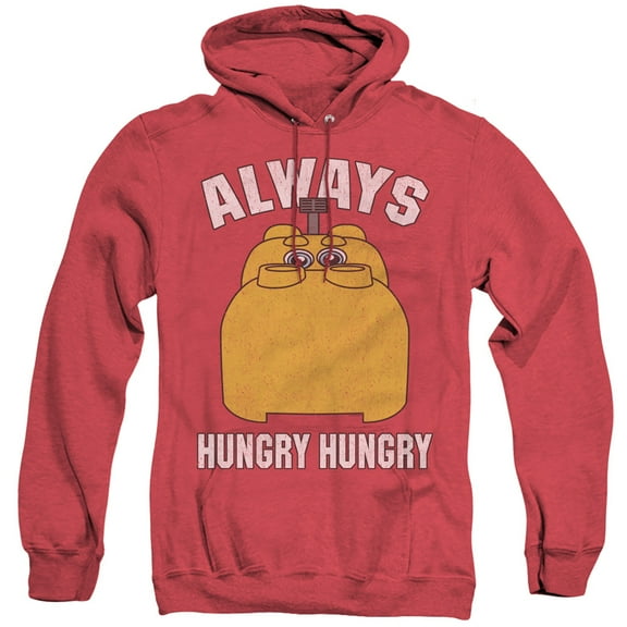Hungry Hungry Hippos Hungry Adult Heather Hoodie Sweatshirt Red