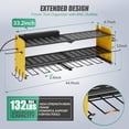 thumbnail image 2 of Suchtale Power Tool Organizer with Charging Station,33.2" Garage 8 Drill Holders Wall Mount,3 Layers Heavy Duty Metal Tool Shelf with 8 Outlets Power Strip, Gift for Men, Father, Yellow, 2 of 8