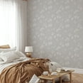 thumbnail image 3 of Tempaper Sun-Bleached Floral Grey Peel and Stick Wallpaper, 20.5" x 16.5',, 3 of 8