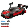 thumbnail image 2 of 1:24 Scale RC Drift Car 4WD 2.4GHz 30KM/H High Speed Racing Sport Toy Car with LED Lights, Racing and Drift Wheels(Red), 2 of 7