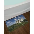 thumbnail image 2 of Cartoon Bath Mat, 2 Bald Eagles Fly over the Magnificent Royal Castle Surrounded by Gardens, Plush Bathroom Decor Mat with Non Slip Backing, 29.5" X 17.5", Multicolor, by Ambesonne, 2 of 2