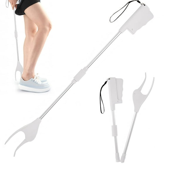 BTideas Shoe Horn Long Handle Clamps, 26.85"Metal Shoe Horn Clips For Seniors Men Women