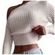 thumbnail image 2 of Xuyuer Womens Off The Shoulder Sweater Long Sleeve Fashion Pullover Sweaters Tops, 2 of 8