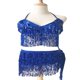 thumbnail image 2 of Traje de danza del vientre, traje de baile de jazz sexy, traje de baile de tubo de acero, uniforme con borlas de lentejuelas, traje de escenario, 2 of 4