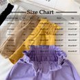 thumbnail image 3 of Jalioing Girls Summer Shorts Ruffle High Waist Wide Leg Cotton Shorts Lightweight Plain Casual Loose Shorts, 3 of 3