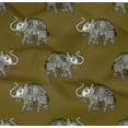 thumbnail image 4 of oneOone Organic Cotton Poplin Twill Fabric Elephant Block Print Fabric BTY 42 Inch Wide, 4 of 4