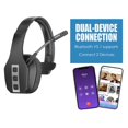 thumbnail image 4 of Conambo Auriculares Bluetooth con micrófono Trucker Auriculares Bluetooth con CVC8.0 Tres micrófonos Cancelación de ruido 35 horas de conversación HD Auriculares inalámbricos manos libres con botón de, 4 of 5