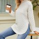 thumbnail image 3 of Gibobby SuéTer Para Mujeres De Moda Suéter de punto de color sólido de estilo perezoso de otoño invierno de cuello para mujer(Blanco,M), 3 of 5