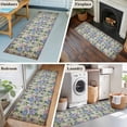 thumbnail image 5 of Purple Hydrangea 2'x6' Runner Rugs for Hallway Kitchen Bedside Non Slip Washable, Spring Floral Elegant Pastoral Vintage Entryway Rug Runners with Rubber Backing, Long Carpet Runner for Laundry Room, 5 of 8