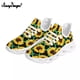 thumbnail image 1 of Noisydesigns - Zapatillas de deporte para mujer, diseño de flores amarillas con estampado de vaca, para correr, informales, de verano, para caminar, 1 of 6