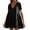 Black, variant on LYXSSBYX Casual Dresses for Women Women's Solid Color Summer Short Sleeved Dress