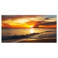 thumbnail image 2 of Colorful Dramatic Sunset over Waves Modern Beach, 2 of 3