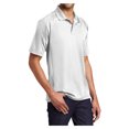 thumbnail image 4 of Mens Dri-Mesh Pro Polyester Polo Shirt White 3X-Large, 4 of 7